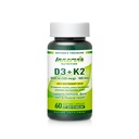 비타민 D3 5000 IU + K2 MK-7 100mcg – 뼈, 심장 & 면역 지원, 삼키기, 60 캡슐에 쉬운