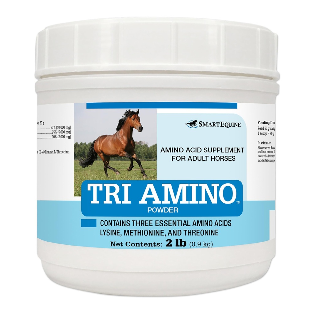SmartEquine Tri Amino | 강한 근육을 위한 Methionine & Threonine을 가진 Lysine 말 보충교재 | 단백질 생산에 있는 건강한 Topline | 원조 | 2개 LB