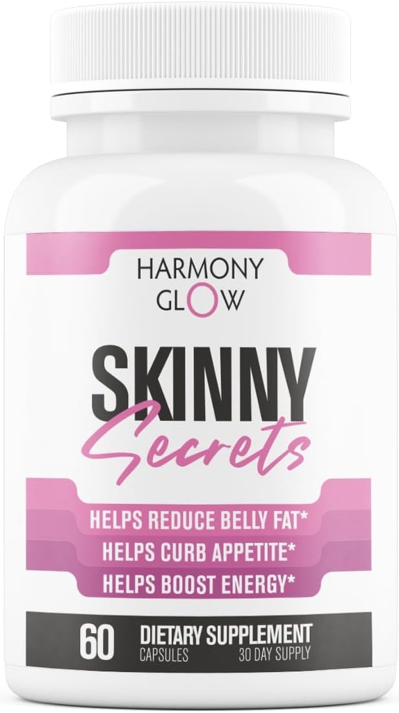 스키니 비밀 - 여성을위한 최고의 새로운 체중 감량 알약 | Appetite Suppressant, Belly Fat Burner, Carb Blocker + 6 효과적으로 강력한 성분 | 천연 및 안전한 3rd Party Tested - 60 캡슐