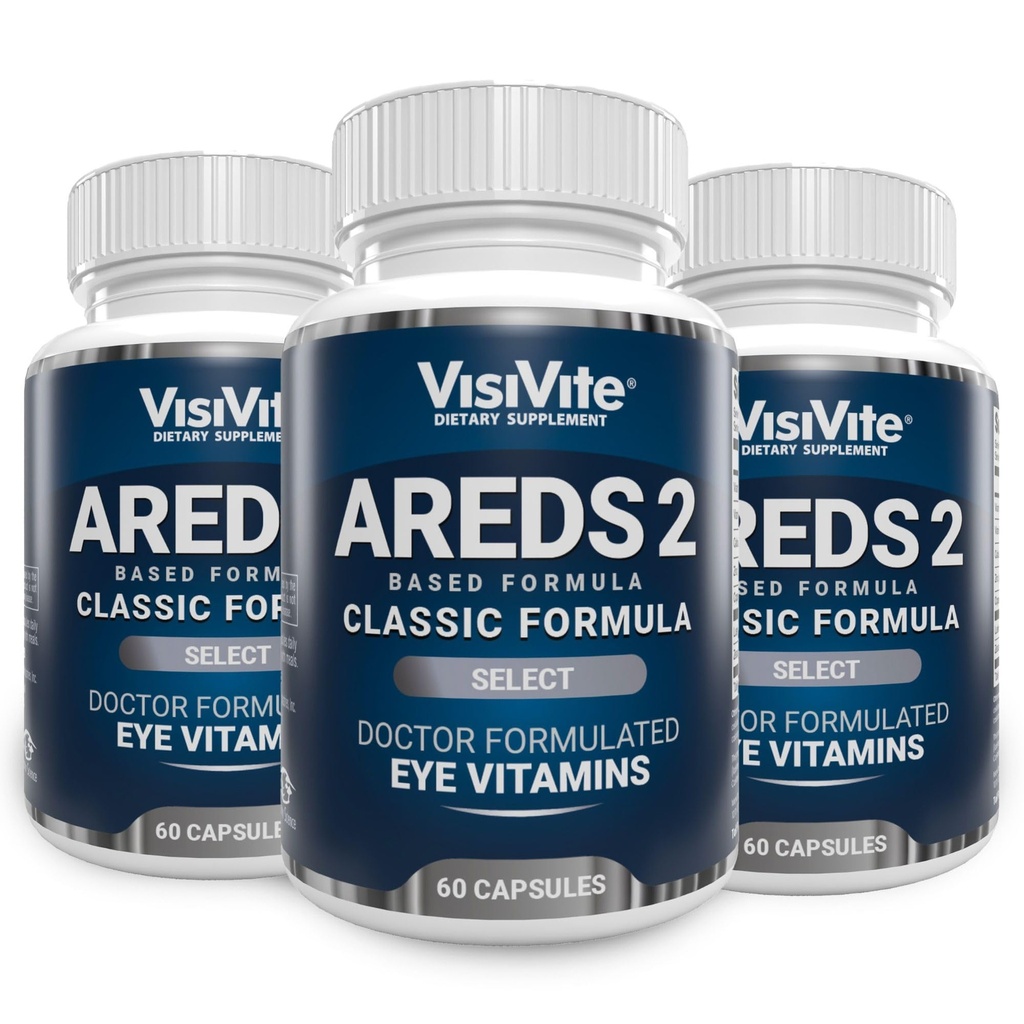 AREDS 2 Macular Support에 대한 눈 비타민 선택 - Zeaxanthin Plus Lutein Macular Supplement와 눈을위한 비타민 - 프리미엄 Macular Health Formula - 아이 보충제 - 60 캡슐 - (Pack of 3)
