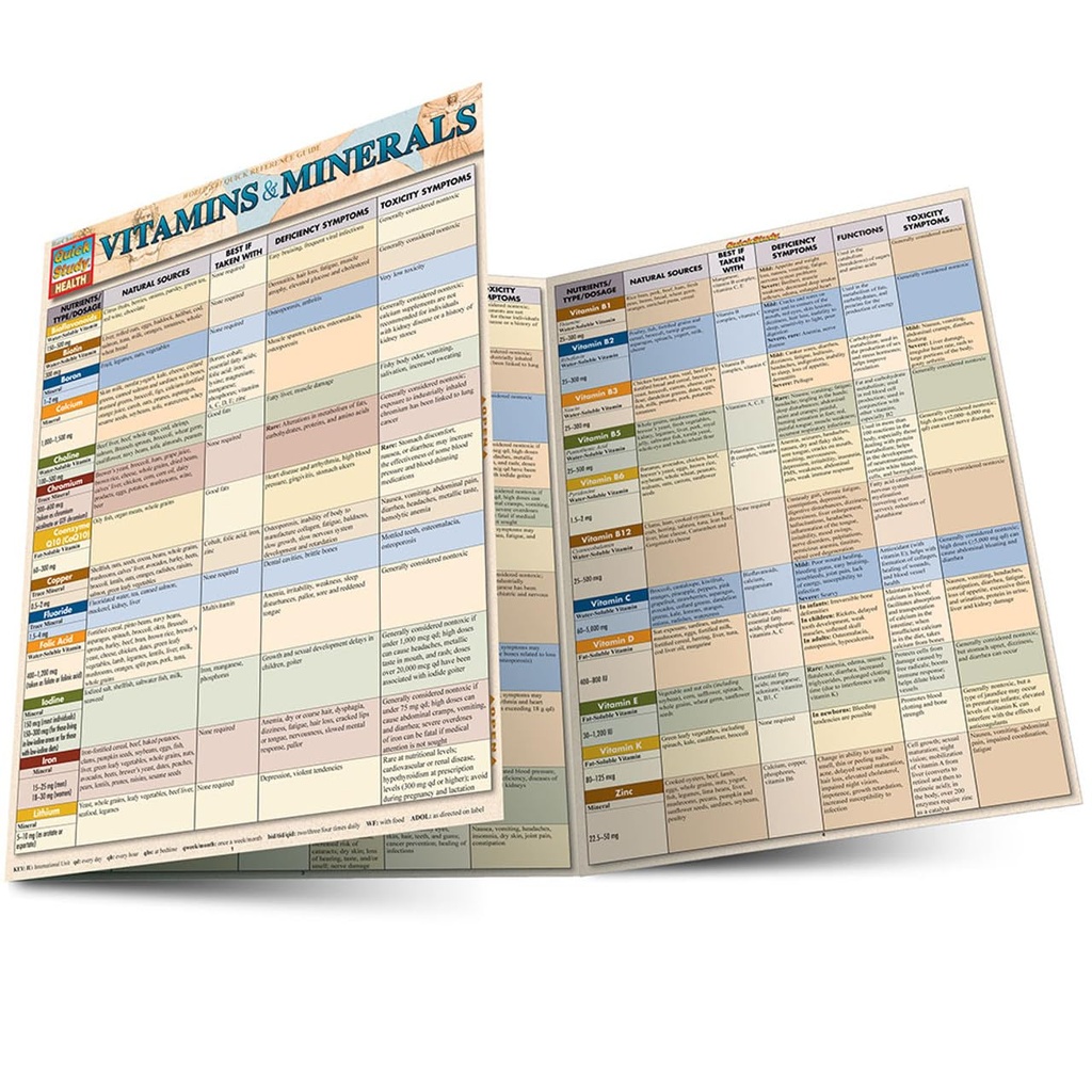 비타민 및 미네랄 : QuickStudy Laminated Reference Guide (QuickStudy Health)