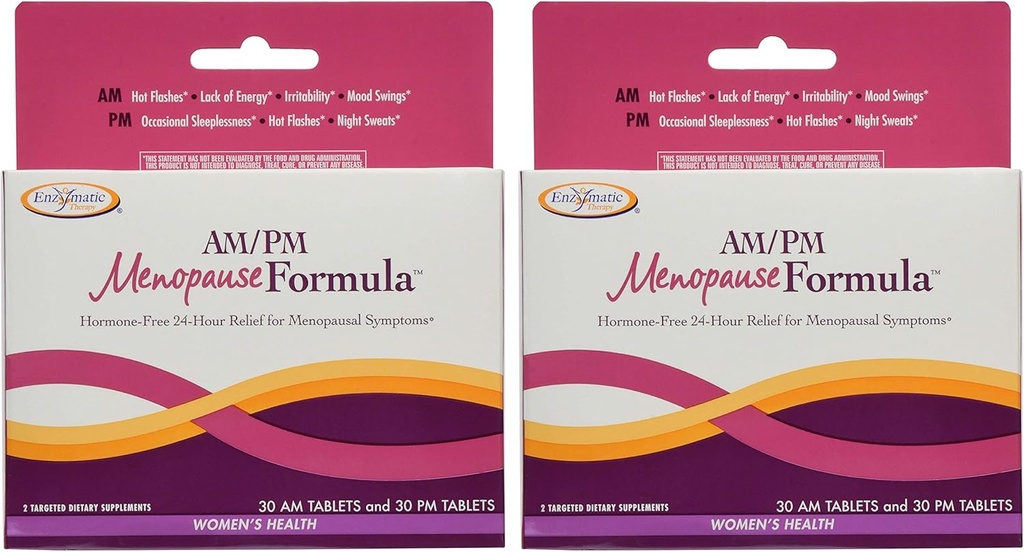 자연의 방법 AM/PM Menopause 호르몬 자유로운 공식 주간 에너지 & 회복 수면, 60의 조사, 2의 팩 (포장 May Vary)