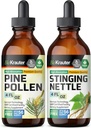 BIO KRAUTER Pine Pollen Tincture 4 Fl. Oz. & Sting Nettle Tincture 4 Fl. 오즈.