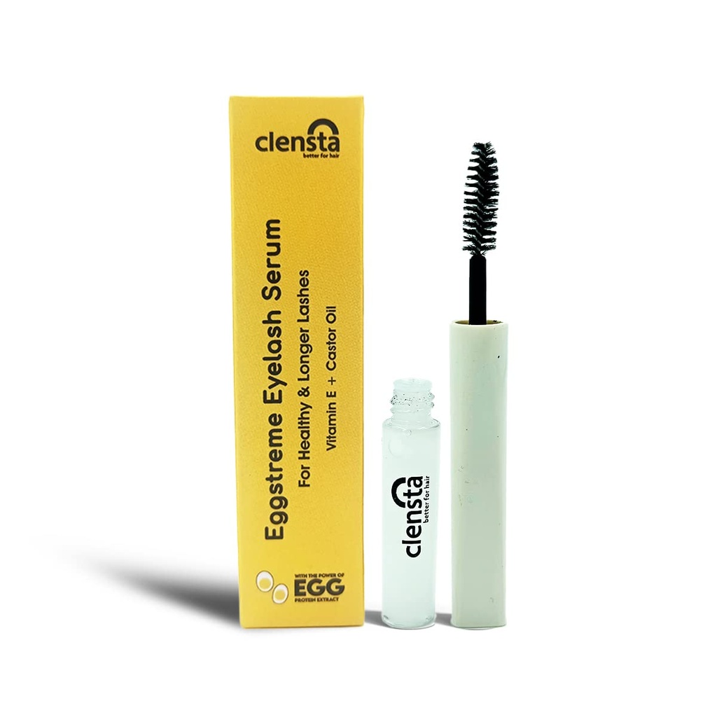 Clensta Eggstreme 속눈썹 성장 혈청 | 0.27 Fl Oz (8ml) | 캐스터 오일 및 비타민 E 주입 | 향상된 두께 및 더 긴 속눈썹 제공