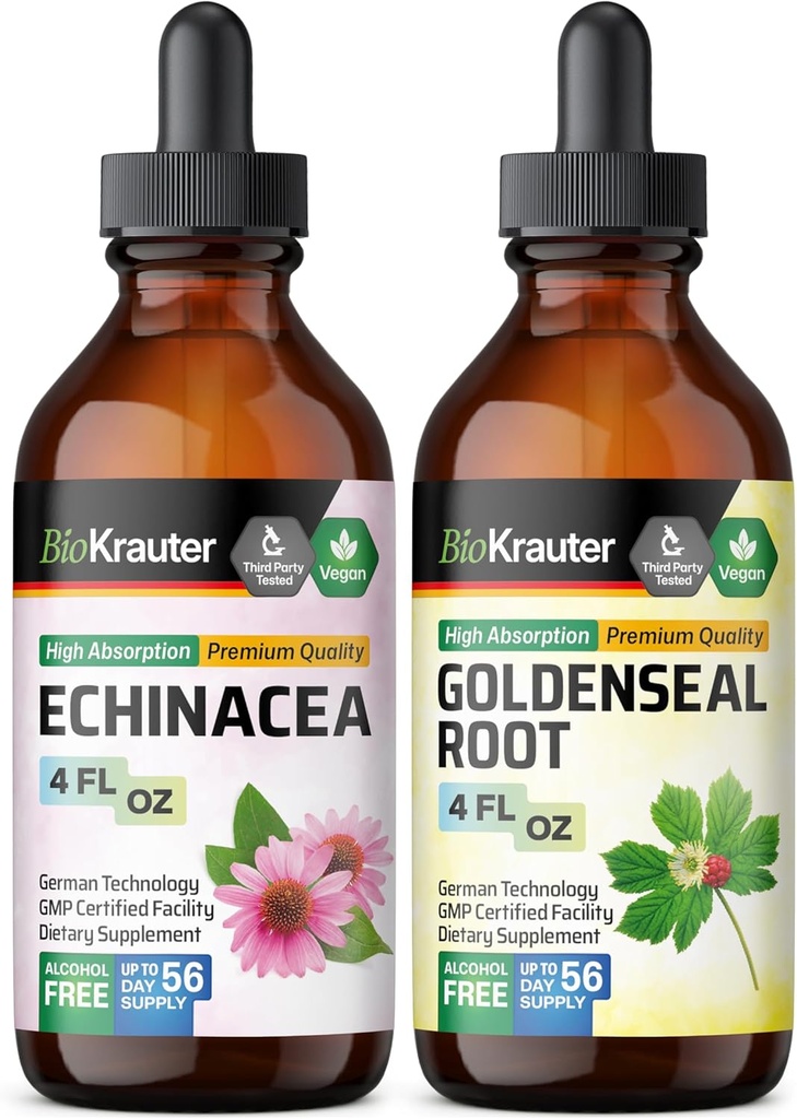 BIO KRAUTER Echinacea Tincture 4 Fl. Oz. & 황금 Tincture 4 Fl. Oz.