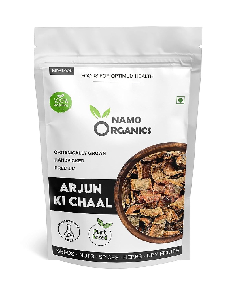 Nutranix TNA -Organic Arjun ki Chaal - 400 Gm Dried- Arjuna Tree Bark - Raw | 나쁜 콜레스테롤 낮추기