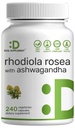DEAL SUPPLEMENT Rhodiola Rosea 와 Ashwagandha, 240 Veggie 캡슐 – 최대 강도 10:1 루트 추출 – Adaptogenic 보조 식품, 에너지, & 두뇌 건강 * – 비 GMO