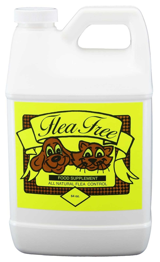 Flea-Free 순수한 유기 음식 보충교재 및 자연적인 애완 동물 제품, 64 Ounce