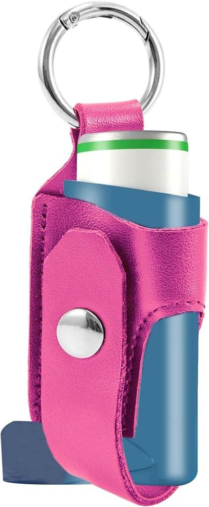 Asthma Inhaler 홀더 PU 가죽 여행 Handy 홀더, 성인과 아이를 위한 경량 휴대용 Asthma Inhaler 케이스 (포함되지 않는 흡입기)