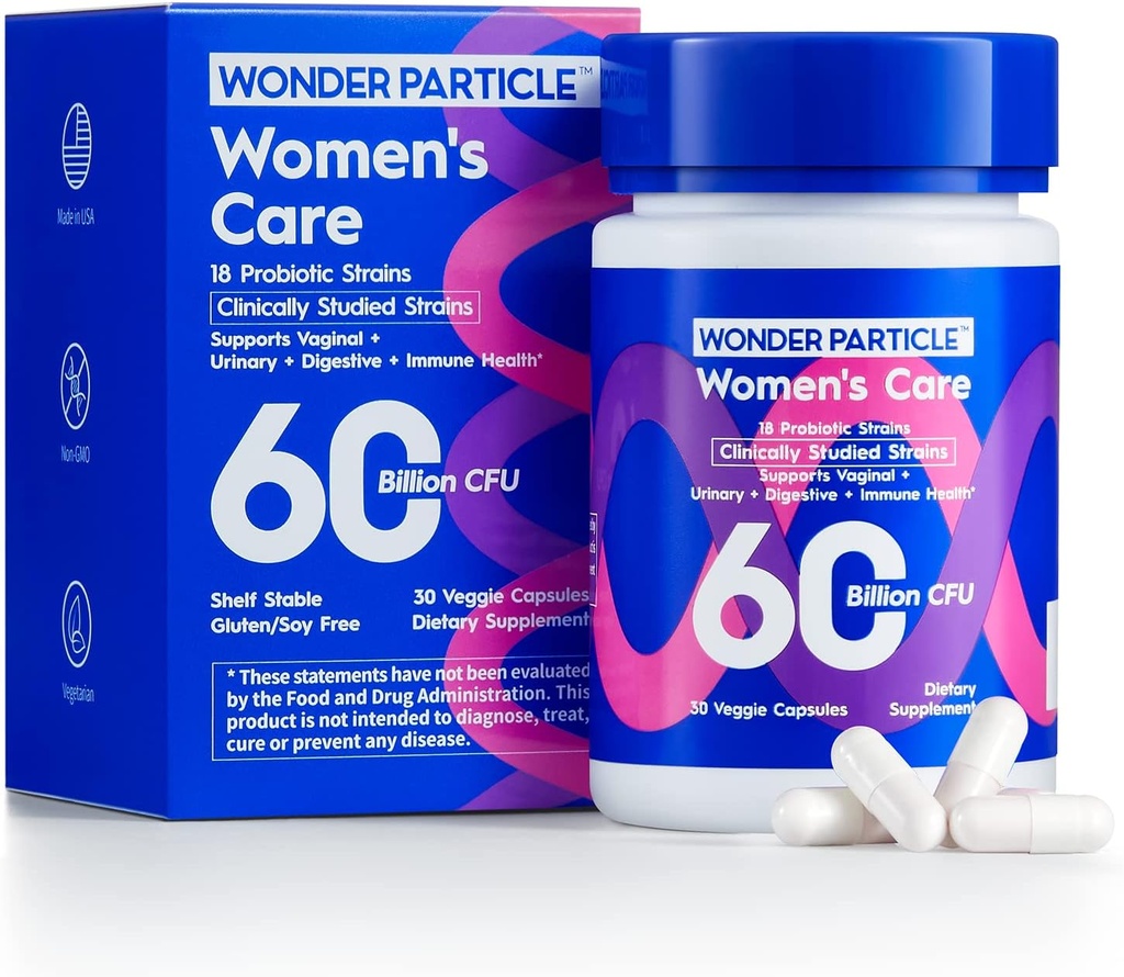 Prebiotics와 Cranberry, 60 Billion CFU, 18 Strains, 여성 데일리 프로바이오틱스, Digestive Vaginal & UTI Health, Non-GMO, No Soy&Gluten, 30ct