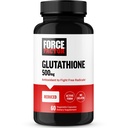 FORCE FACTOR Glutathione 보충교재, 감소된 Glutathione 500mg를 가진 산화 방지제 보충교재 우량한 흡수와 효능, 활동적인 모양, Vegan, 비 GMO, 60 식물성 캡슐을 위한