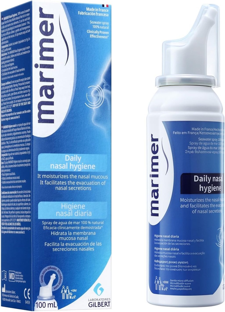 매일 사선 모든 자연적인 바닷물 Nasal 살포, Sinus Rinse & Sinus 알레르기 증상 3.38 FL OZ (100 mL)