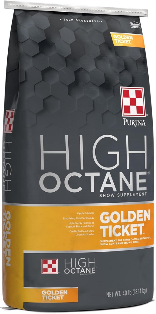 Purina Waggin' 기차 높은 Octane 황금 표 40lb 부대 40#