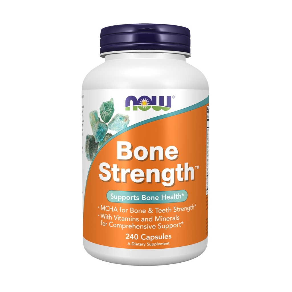 이제 식품 보충제, Microcrystalline Hydroxyapatite (MCHA), 마그네슘 및 비타민 C, D 및 K, 240 캡슐과 Bone StrengthTM