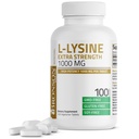 Bronson L-Lysine Extra Strength 1000 MG per Tablet High Potency, Immune Support & Supports Collagen Synthesis, Non-GMO, 100 채식 정제