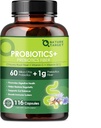 Probiotics for Women Digestive Health with Prebiotic Fiber - 일반 및 Gut Cleanse 용 60 억 Probiotics와 섬유 보충 - Occasional Constipation 지원 - 116 Veggie 캡슐