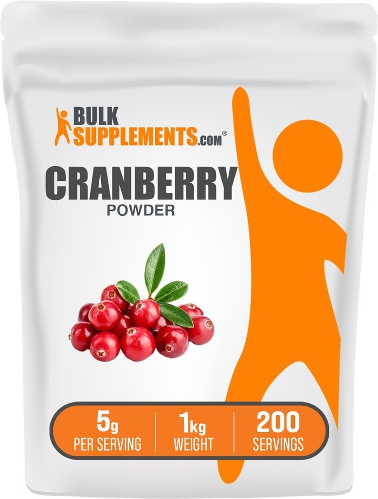 BulkSupplements.com 크랜베리 분말 - 크랜베리는 여성 및 남성, 공기 건조 크랜베리에 대 한 보충 - 서빙 당 5g, 1kg (2.2 파운드) (팩 1)
