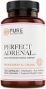 Pure Prescriptions Perfect Adrenal Support Supplement with Vitamin, B6 for increased Stamina, Promoted Fatigue Relief, Adrenal Function & Immune System Support - 미국 Made - 120 Count