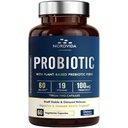 Probiotic 60 Billion 19 남성 & 여성, 소화 및 면역 건강, 선반 안정 지연 릴리즈, 비 GMO No Dairy, 60 Vegan Cap