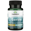 Swanson Ajipure L-Serine Pharmacecal USP 급료 높은 순수성 아미노산 보충교재 인지 기능 뇌 건강 500 mg 60 Veggie 캡슐