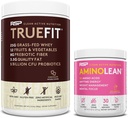 RSP NUTRITION AminoLean Pre 운동 에너지 (Pink Lemonade 30 서빙) TrueFit Protein Powder (Chocolate 2 LB)