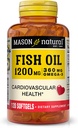 SON NATURAL 물고기 기름 1,200 mg Omega-3 360 mg - 건강한 심장, 지원 Circulatory 기능, 개량한 심장 혈관 건강, 120 Softgels