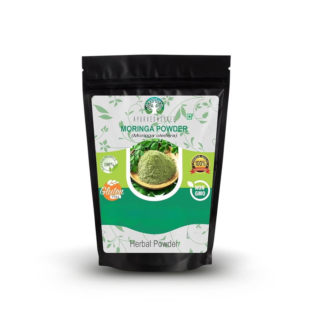 Moringa 잎 분말 200 Gm I Moringa Olifera 분말 I 실험실은 순수성 I 비 GMO I GMP에 의하여 증명된 I Vegan를 위해 시험했습니다