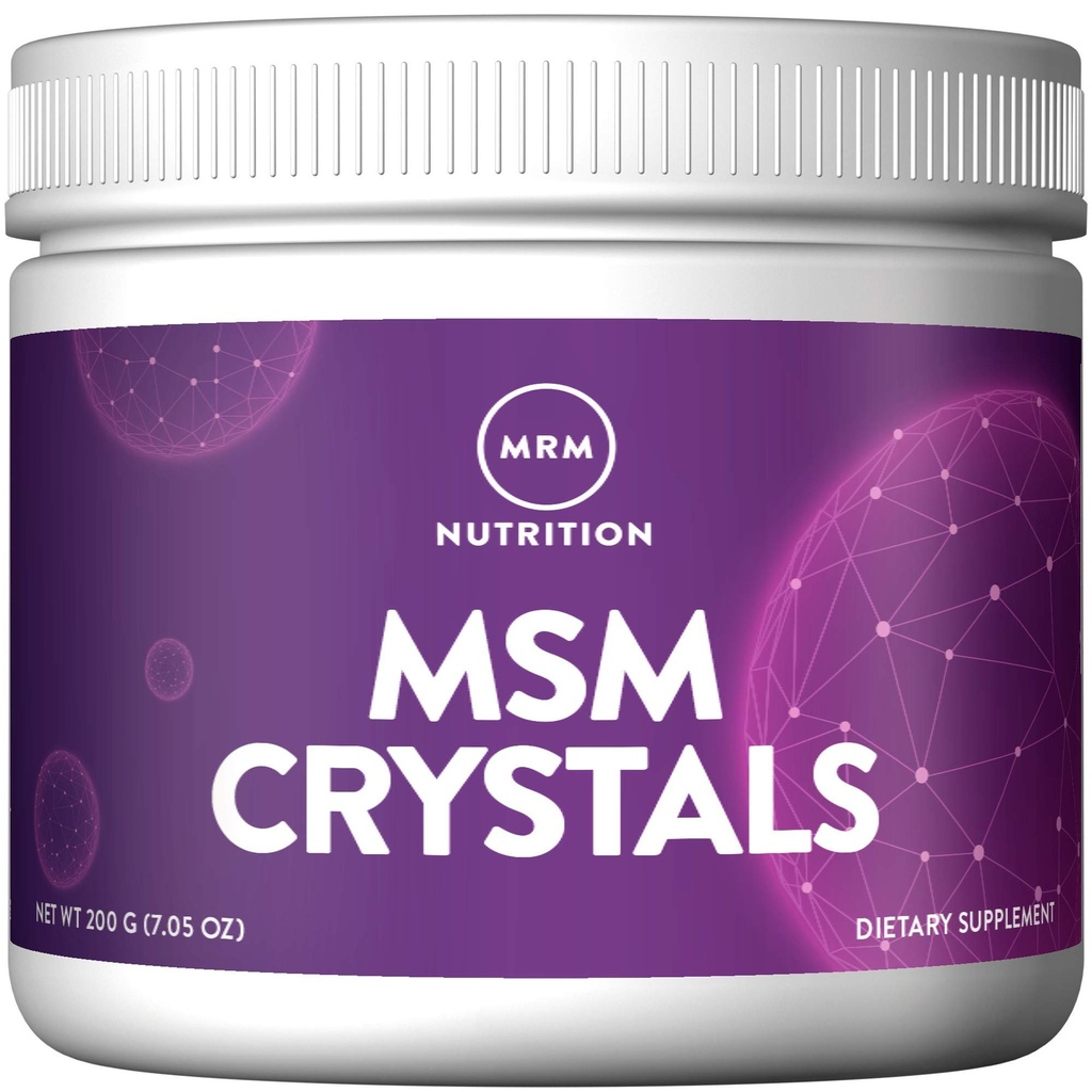 MRM 영양 MSM 결정 | 합동 건강, 머리, 피부 및 못 지원을위한 순수한 생물 사용 성 황 분말 | Vegan Crystal Supplement | 200 서빙