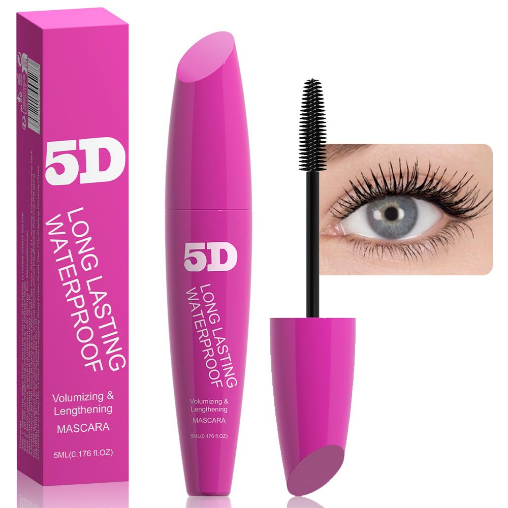 Black Volumizing Curl Long-Wearing Mascara Smudge-Proof Intense length Feathery Soft Full Lashes Waterproof No Flaking Non Smudging Clumping,Cruelty Free - 무료 배송