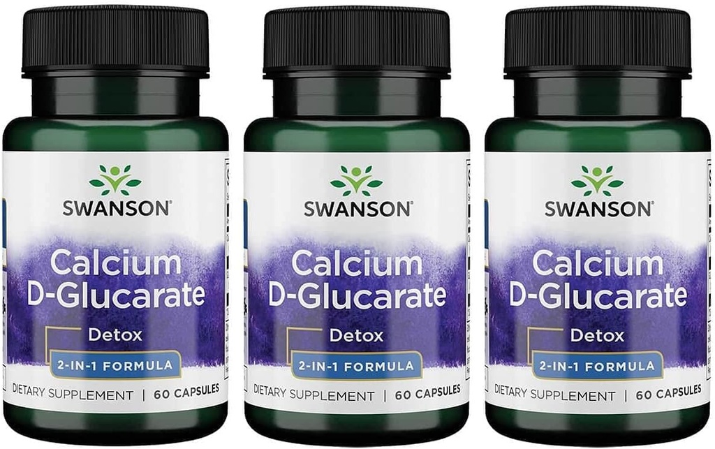 Swanson 칼슘 D-Glucarate 250 밀리그램 60 캡슐 (3 팩)