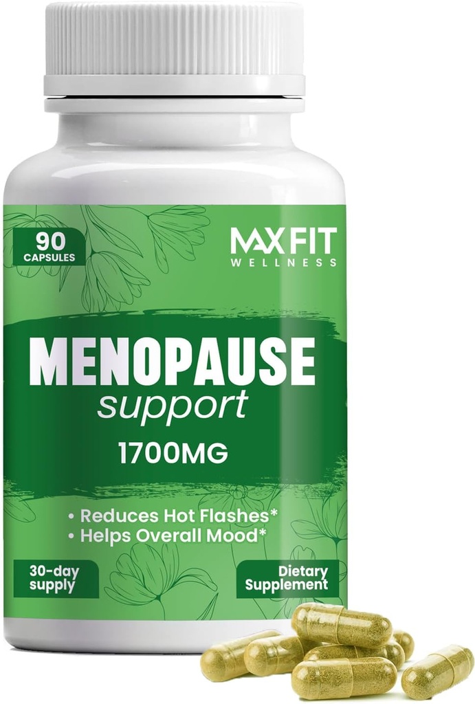 Menopause는 여자를 위해 보충합니다 - 뜨거운 섬광을 위한 자연적인 기복. 밤 땀, 체중 감량 및 무드 스윙 - 호르몬 균형 & Perimenopause 지원 - Menopause 여성을위한 핫 플래시 릴리프, 90 캡슐