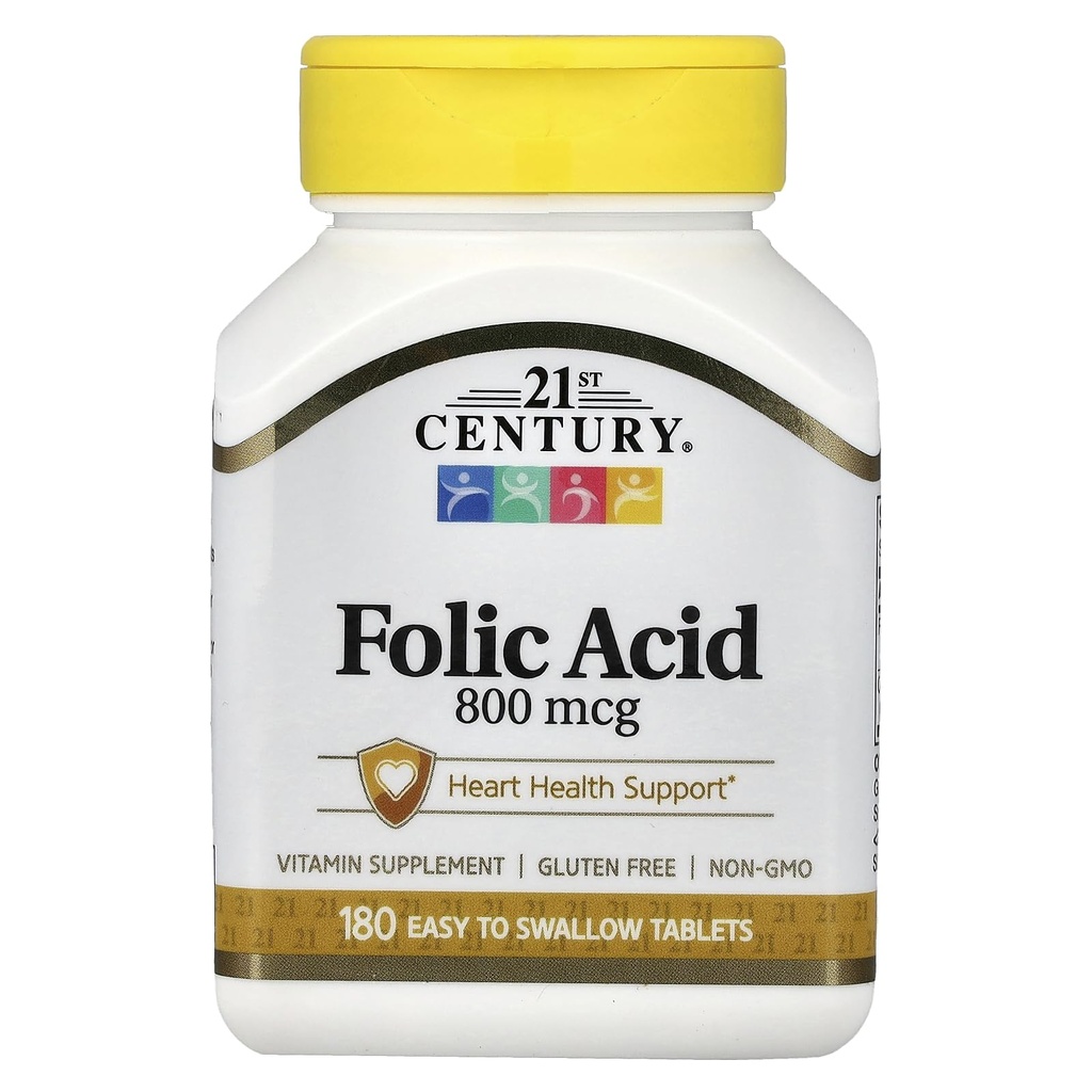 21st 세기 800 mcg Folic 산 정제, 분류, 180 조사