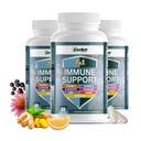 GreeNatr Immune 지원은 비타민 C, D3, 아연 50mg, Quercetin, Echinacea Purpurea, Sambucus Elderberry 및 Ginger를 위한 보충 - 60의 캡슐 (3개의 병)