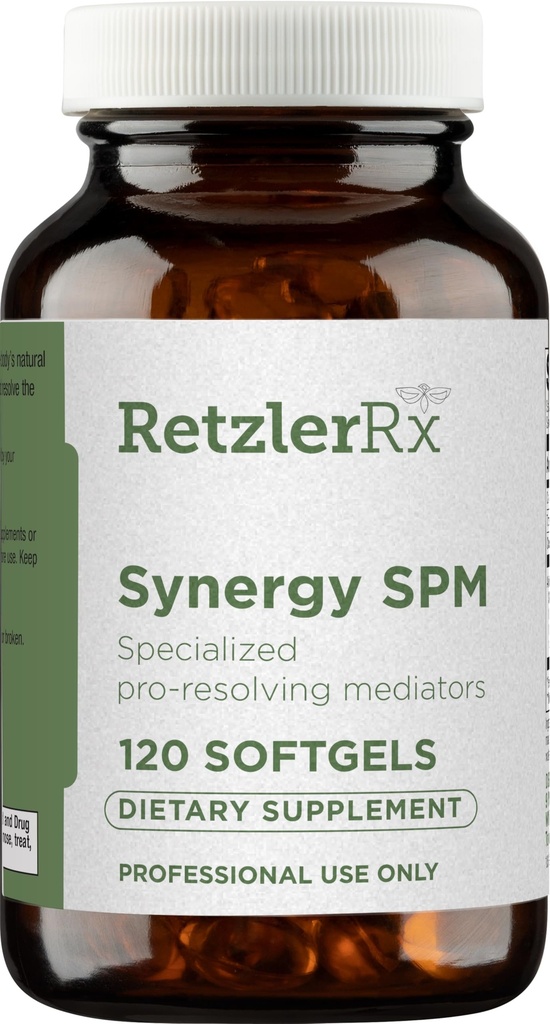 특수화 된 Pro Resolve Mediators - RetzlerRx®의 Synergy SPM - 관절 편안함, 조직 건강 및 민소 불편 완화를위한 SPM의 * - Non-GMO - 글루텐 무료 - 120 Softgels