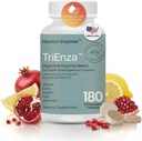 Houston Enzymes TriEnza - 글루텐, Casein, Soy, Proteins, Carbohydrates, Fats & Polyphenols에 대한 소화 효소 보충 - 여성 및 남성 (180 Chewable Tablet)