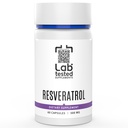 Trans-Resveratrol - 60 500mg 캡슐 - 3rd 파티 COA는 모든 Lot #로 제공 - 순수한 Resveratrol - 필러 없음