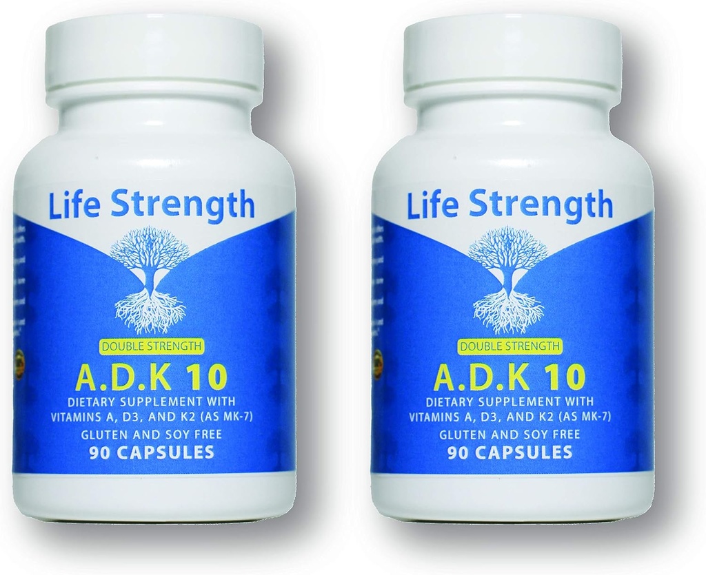 ADK 10 보충교재 (180 조사) - Bone 건강을 위한 Physician에 의하여 공식화된 비타민 A1, D3 & K2 (MKV7로) - 면역 체계 지원 - 글루텐 자유로운, Soy 자유로운, 비 GMO - 90의 캡슐