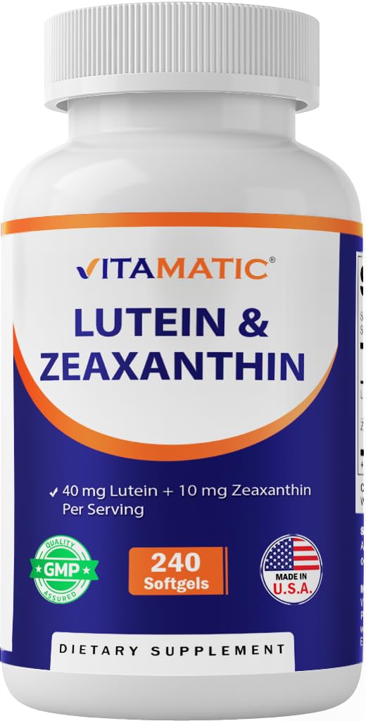 Zeaxanthin 10mg의 눈 건강 지원 보충교재, 240 Softgels를 가진 Vitamatic Lutein 40mg