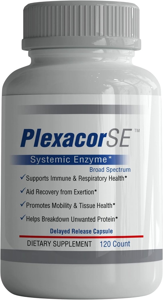 새로운 Plexacor 다 효소 Fibrin 방위, Rutin, Serrapeptase & 우량한 심황을 가진 6에서 1 SuperEnzyme 혼합 건강한 면역 지원 - 120 조사