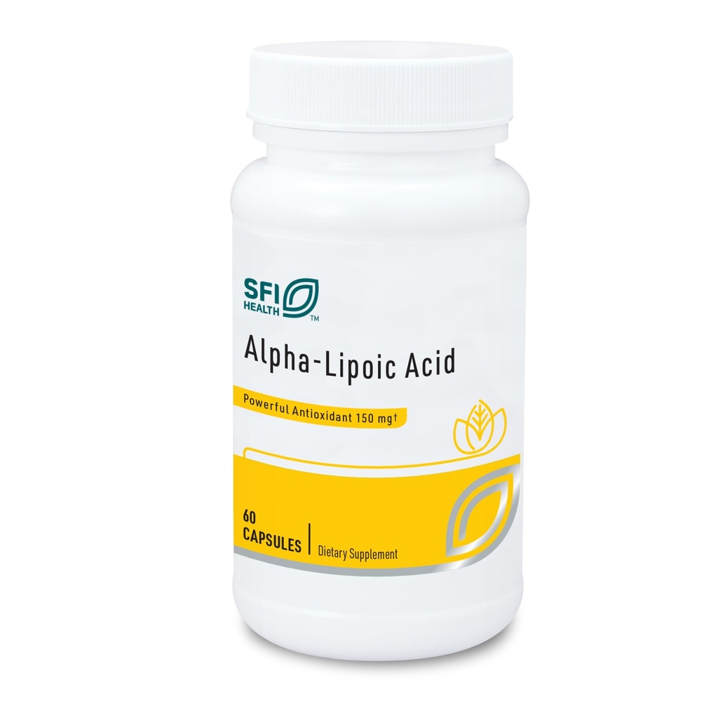Klaire Labs SFI 건강 알파 Lipoic 산 150mg - ALA 보충 Liver Detox, 산화 방지제 지원 촉진 - Hypoallergenic & 옥수수 자유로운 (60의 캡슐)