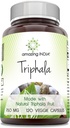 놀라운 인도 Triphala (Natural Triphala Fruit) 보충 | 서빙 당 750 Mg | 120 Veggie 캡슐 | 비 GMO | 글루텐 프리
