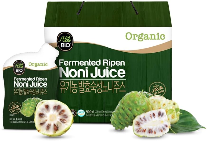 Java 유기 NONI 주스 추출 - 1 fl oz x 30 Daily Pack - 100 % Fermented by ALLBIO