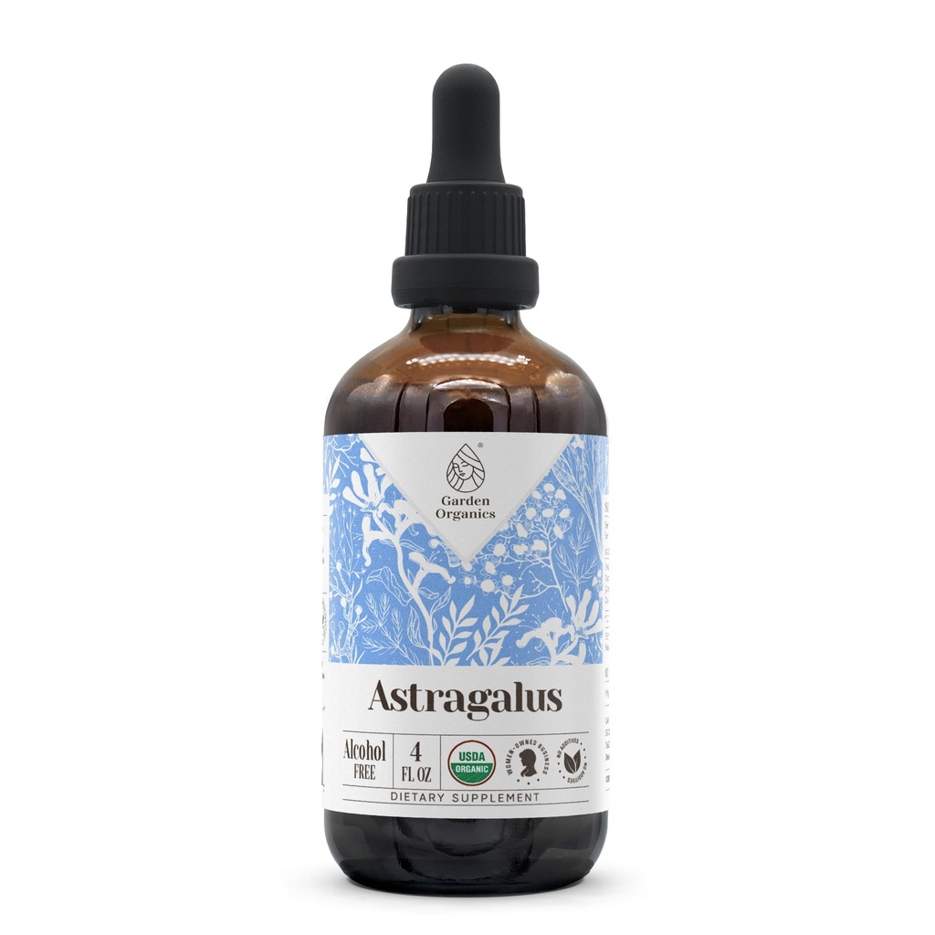 Astragalus USDA 유기 알코올 무료 추출물 | 규정식 보충교재, 높은 순수성 Tincture | 자연적인 증명된 유기 Astragalus (Astragalus membranaceus) 말린 뿌리 (4개 oz)