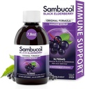 Sambucol 검정 Elderberry Syrup - 성인 면역 지원, Elderberry 액체, Elderberry 추출물, 글루텐 무료 - 7.8 Fl Oz