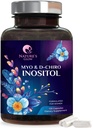 Myo-Inositol & D-Chiro Inositol 1025mg - 40 : Ovarian Support, Vegan Myo & D Chiro Supplement for Women's Natural Balance 및 호르몬 지원, 비타민 B8, Non-GMO - 120 캡슐