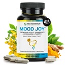 Trio Mood Joy | 프리미엄 5-HTP, 세인트 존스 월트, Ashwagandha & Turmeric | 아시와다 캡슐 천연 Calm 및 Relaxed Mood | 무드 지원 보충 | 60 일 공급 *
