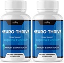 VIVE MD Neuro Thrive Brain Supplement - 공식 공식 - 신경 Thrive PQQ, Ginkgo Biloba 추출물, Siberian Ginseng 추출물 (2 팩)을 가진 여분 힘을 위한 신경 위협