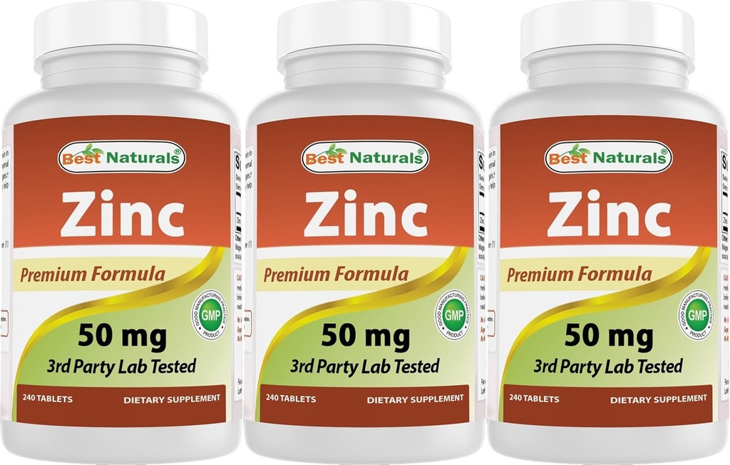 아연 Gluconate 50mg 240 정제 팩으로 제일 자연적인 아연 보충교재 3