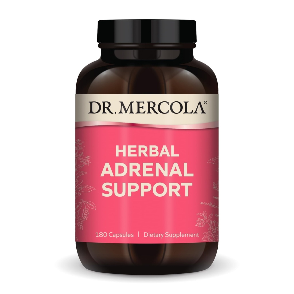 Mercola Herbal Adrenal Support, 90 서빙 (180 캡슐), 다이어트 보충, 무드 및 스트레스 관리, 비 GMO