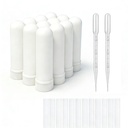 12 세트 정유 Aromatherapy 관 흡입기 지팡이 공백 Nasal 흡입기 (12 완전한 지팡이) + 2 폴리에틸렌 Pipette Droppers